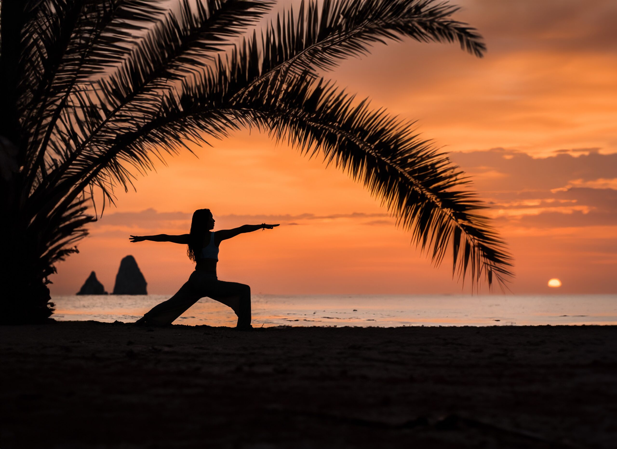 yoga en la playa